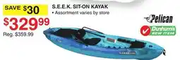 Dunham's Sports PELICAN S.E.E.K. SIT-ON KAYAK offer