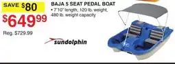 Dunham's Sports BAJA 5 SEAT PEDAL BOAT offer
