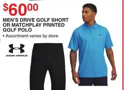 Dunham's Sports MEN'S DRIVE GOLF SHORT OR MATCHPLAY PRINTED GOLF POLO offer