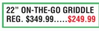 Dunham's Sports 22 ON-THE-GO GRIDDLE offer