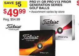 Dunham's Sports TITLEIST PRO V1 OR PRO V1X PRIOR GENERATION SERIES GOLF BALLS offer