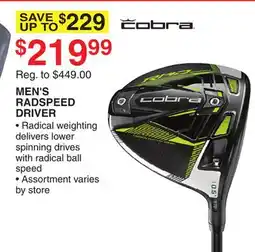 Dunham's Sports MEN'S RADSPEED DRIVER offer