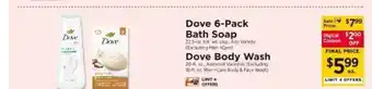 ShopRite Dove 6-Pack Bath Soap / Dove Body Wash offer