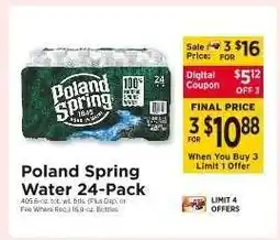 ShopRite Poland Spring Water 24-Pack offer