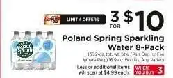 ShopRite Poland Spring Sparkling Water 8-Pack offer