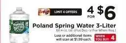 ShopRite Poland Spring Water 3-Liter offer