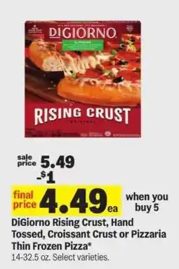 Meijer DiGiorno Rising Crust, Hand Tossed, Croissant Crust or Pizzaria Thin Frozen Pizza offer