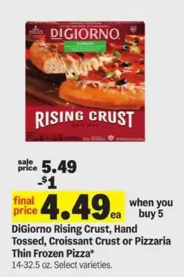 Meijer DiGiorno Rising Crust, Hand Tossed, Croissant Crust or Pizzaria Thin Frozen Pizza offer