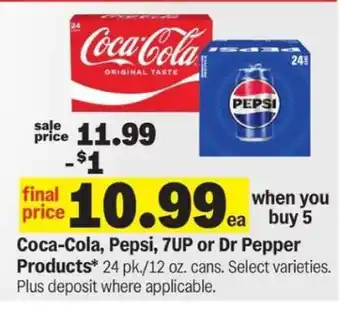 Meijer Coca-Cola, Pepsi, 7UP or Dr Pepper Products offer