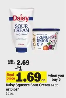 Meijer Daisy Squeeze Sour Cream or Dips offer