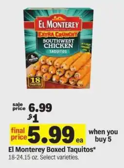 Meijer El Monterey Boxed Taquitos offer