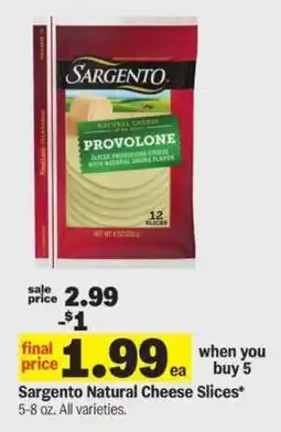 Meijer Sargento Natural Cheese Slices offer