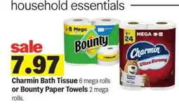Meijer Charmin Bath Tissue or Bounty Paper Towels offer