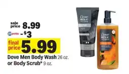Meijer Dove Men Body Wash or Body Scrub offer