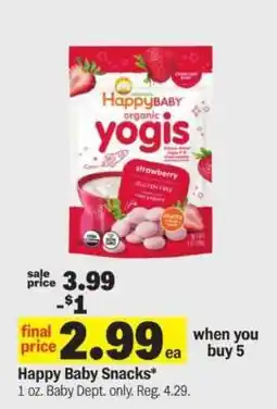 Meijer Happy Baby Snacks offer