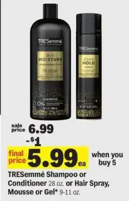 Meijer Tresemme Shampoo or Conditioner offer