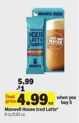 Meijer Maxwell House Iced Latte offer