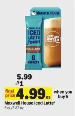 Meijer Maxwell House Iced Latte offer