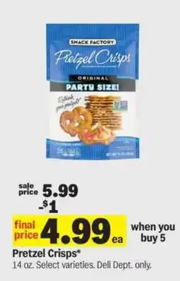Meijer Pretzel Crisps offer
