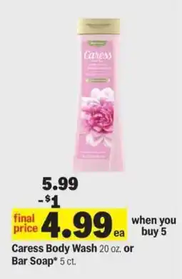 Meijer Caress Body Wash or Bar Soap offer