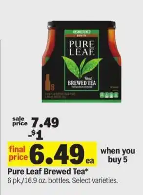 Meijer Pure Leaf Brewed Tea offer