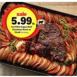 Meijer Certified Angus Beef Chuckeye Roast or Steak Boneless offer