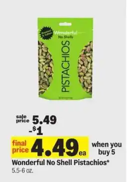 Meijer Wonderful No Shell Pistachios offer