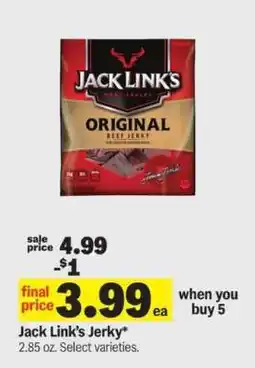Meijer Jack Link's Jerky offer