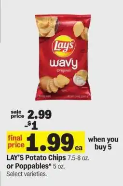 Meijer Lay's Potato Chips or Poppables offer
