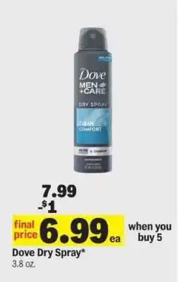 Meijer Dove Dry Spray offer