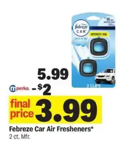 Meijer Febreze Car Air Fresheners offer
