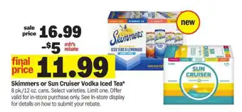 Meijer Skimmers or Sun Cruiser Vodka Iced Tea offer