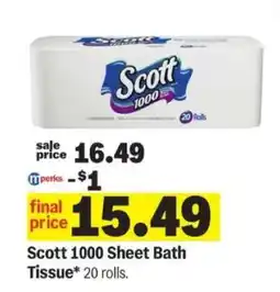 Meijer Scott 1000 Sheet Bath Tissue offer