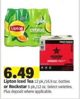 Meijer Lipton Iced Tea or Rockstar offer
