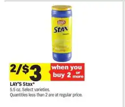 Meijer Lay's Stax offer