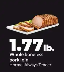 Hy-Vee Whole Boneless Pork Loin offer
