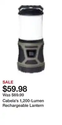 Cabela's Cabela's 1,200-Lumen Rechargeable Lantern offer