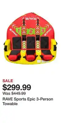 Cabela's RAVE Sports Epic 3-Person Towable offer