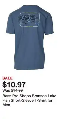 Cabela's Bass Pro Shops Branson Lake Fish Short-Sleeve T-Shirt for Men offer