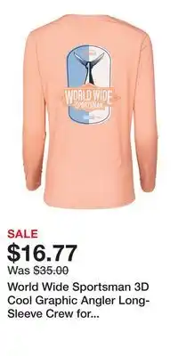 Cabela's World Wide Sportsman 3D Cool Graphic Angler Long-Sleeve Crew for Ladies offer