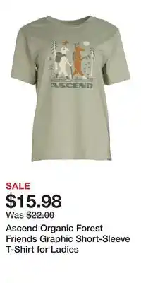 Cabela's Ascend Organic Forest Friends Graphic Short-Sleeve T-Shirt for Ladies offer