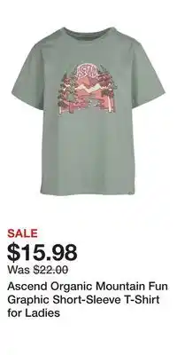 Cabela's Ascend Organic Mountain Fun Graphic Short-Sleeve T-Shirt for Ladies offer