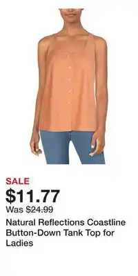 Cabela's Natural Reflections Coastline Button-Down Tank Top for Ladies offer