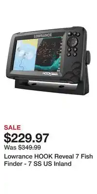 Cabela's Lowrance HOOK Reveal 7 Fish Finder - 7 SS US Inland offer