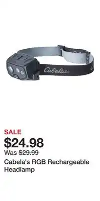 Cabela's Cabela's RGB Rechargeable Headlamp offer