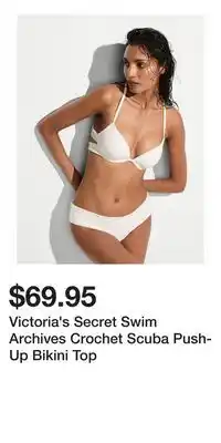 Victoria's Secret Victoria's Secret Swim Archives Crochet Scuba Push-Up Bikini Top offer