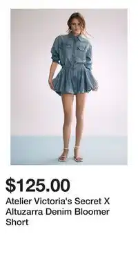 Victoria's Secret Atelier Victoria's Secret X Altuzarra Denim Bloomer Short offer
