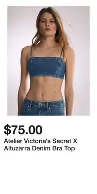Victoria's Secret Atelier Victoria's Secret X Altuzarra Denim Bra Top offer