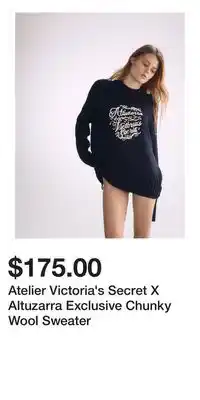 Victoria's Secret Atelier Victoria's Secret X Altuzarra Exclusive Chunky Wool Sweater offer