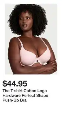 Victoria's Secret The T-shirt Cotton Logo Hardware Perfect Shape Push-Up Bra offer